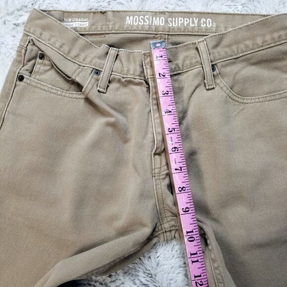 Mossimo Supply Co Jeans Mens Size 32x30 Brown Slim Straight Dark Wash Denim - Picture 6 of 12